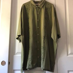 Tommy Bahamas side 3XT 100%Silk Dress men’s Shirt.